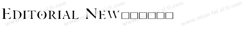 Editorial New字体转换